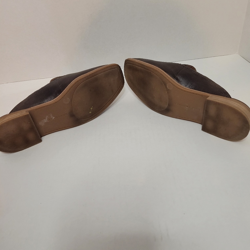 Lucky Brand brown leather slide on loafers women size 8M - Picture 10 of 10